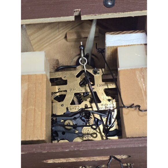 Cuckoo Clock German Black Coehler Forest made Vintage- NOT WORKING FOR PARTS - Picture 16 of 16